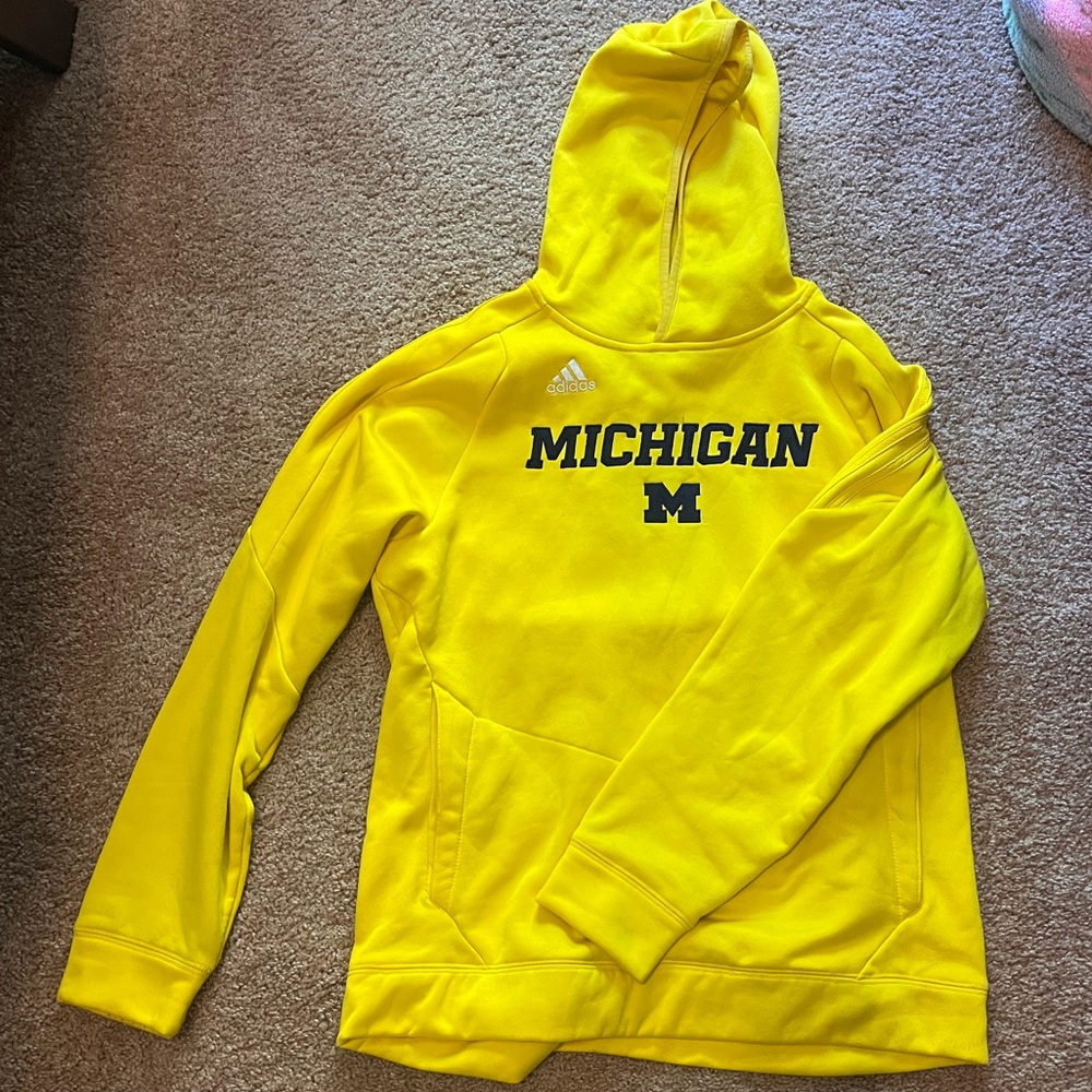 Adidas Bright Yellow Michigan Hoodie